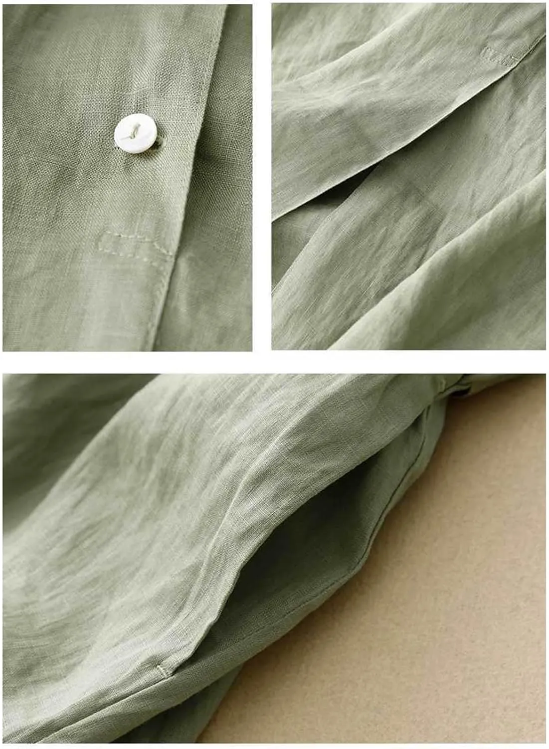 3/4 Sleeve Dresses for Women 2025 Vacation Cotton Linen Maxi Button Sundress Plus Size A Line Dress Trendy Maxi Dress
