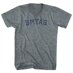 3MTA3 Eat Me Tri-Blend V-neck Womens Junior Cut T-shirt