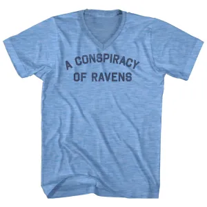 A Conspiracy Of Ravens Adult Tri-Blend V-neck T-shirt