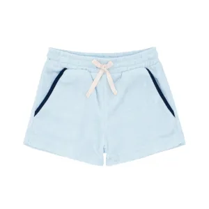 boys light blue french terry short