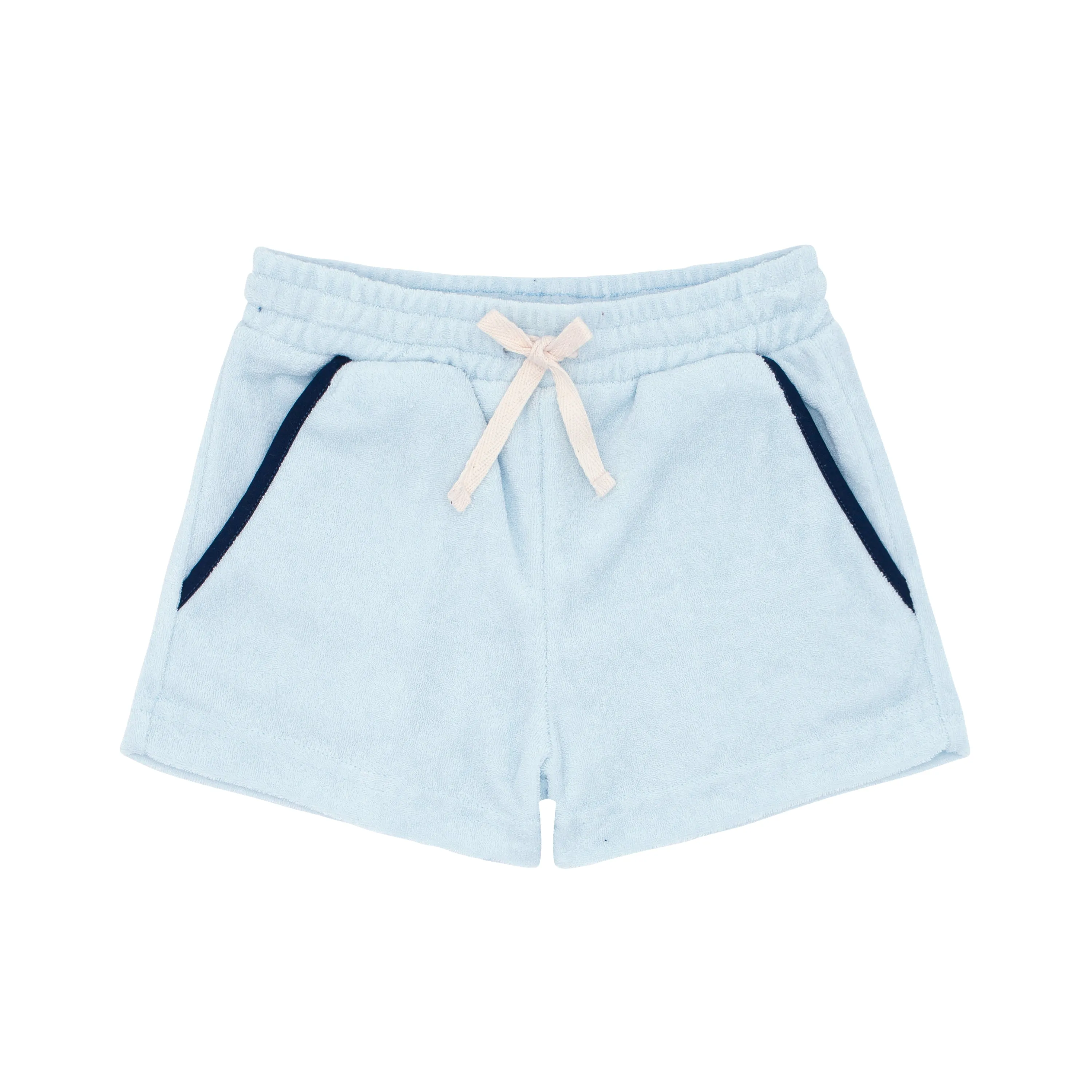 boys light blue french terry short