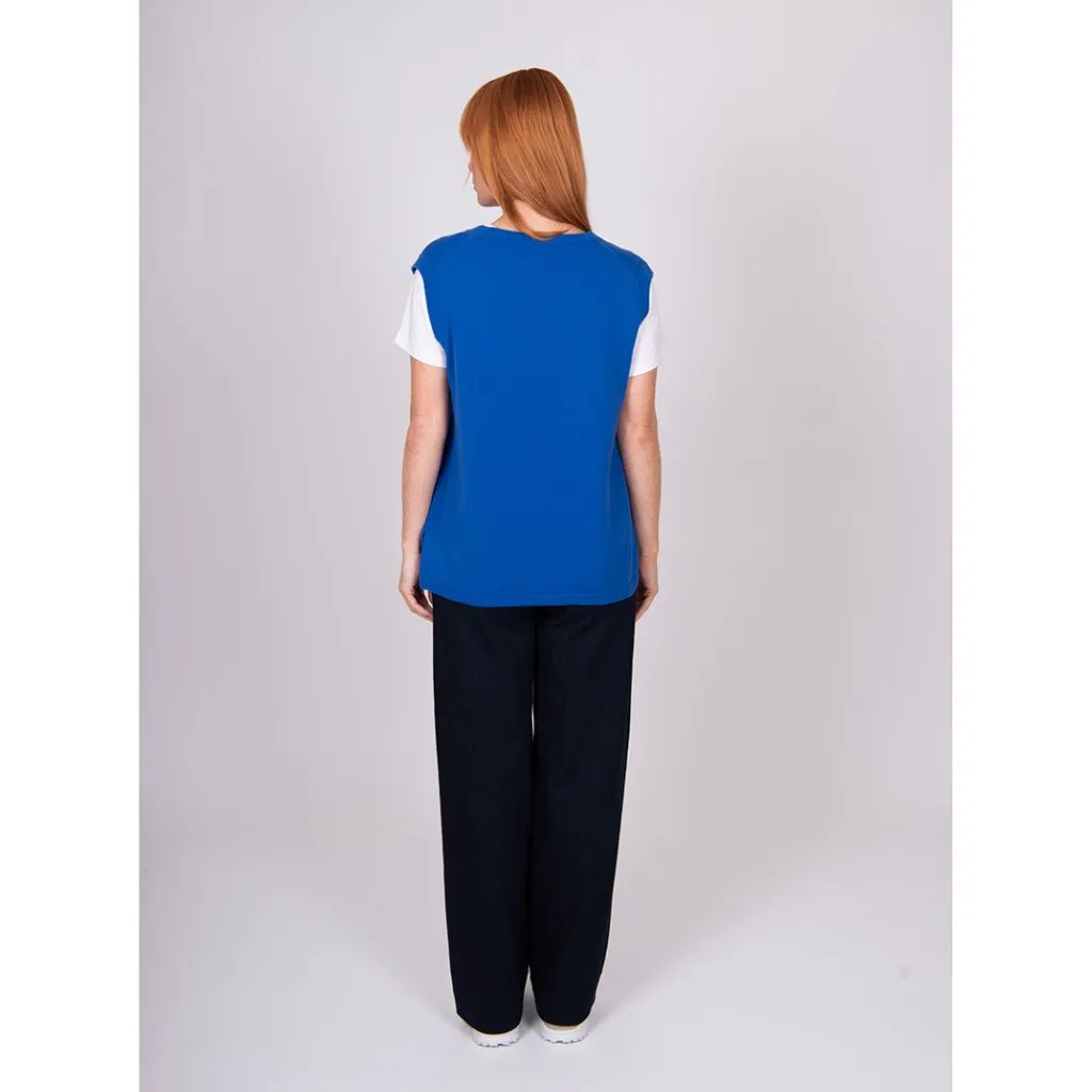 BRIDGE & LORD - V-Neck Vest - Cobalt