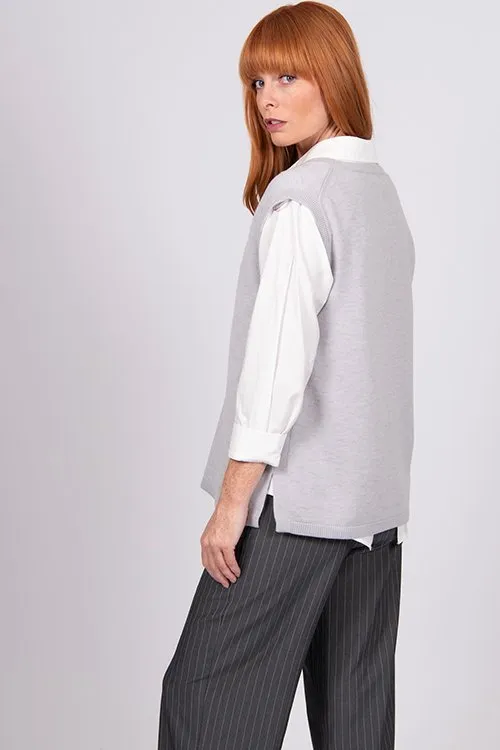 BRIDGE & LORD - V-Neck Vest - Silver
