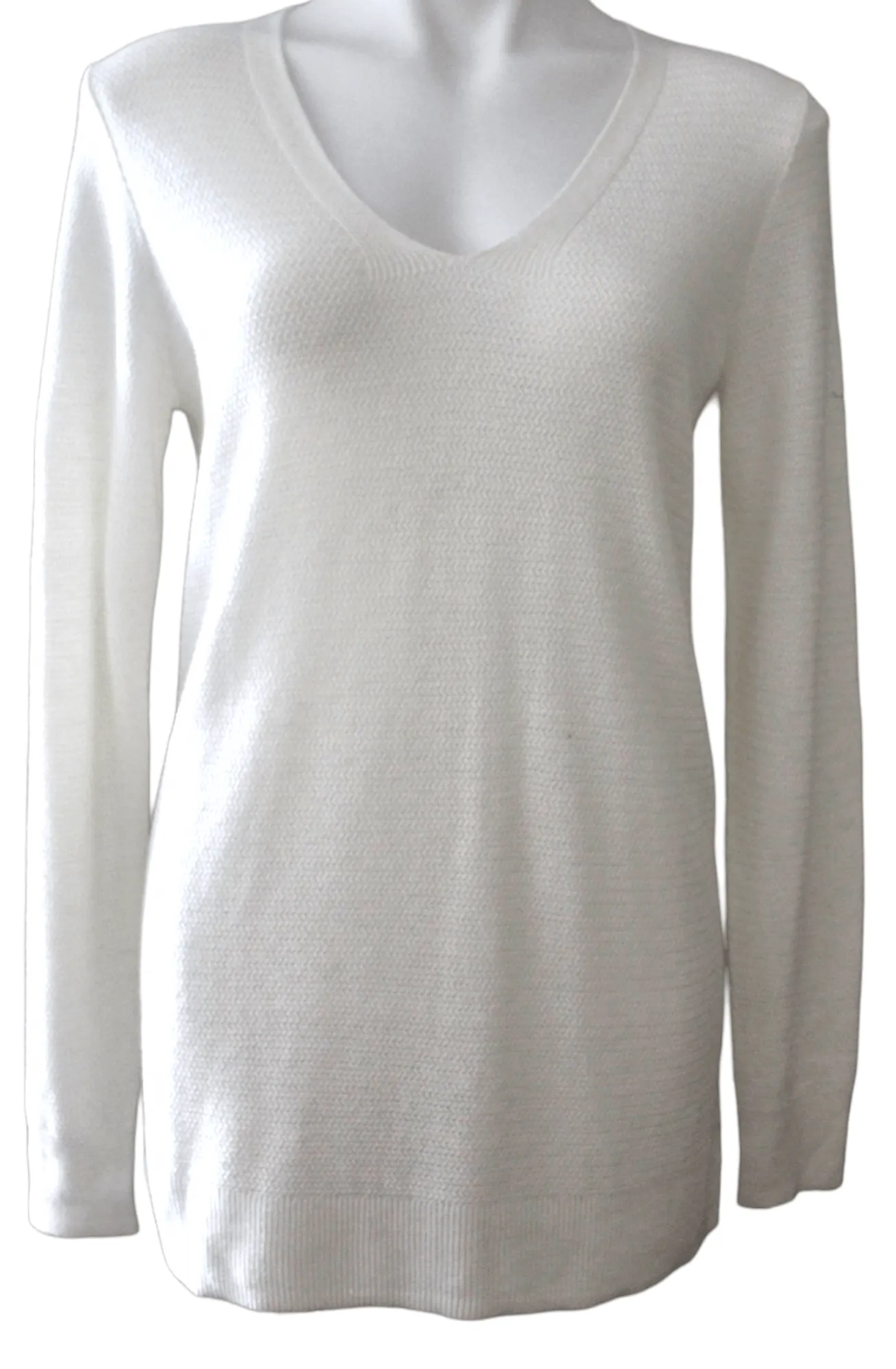 Bright Spring Ivory V-neck Sweater