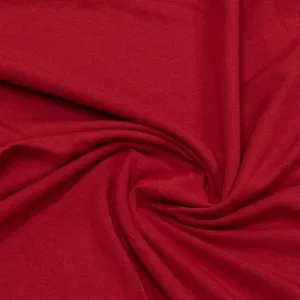 Candy Apple Red Bamboo Stretch French Terry Fabric - 265 GSM, $12.86/yd, 15 Yards