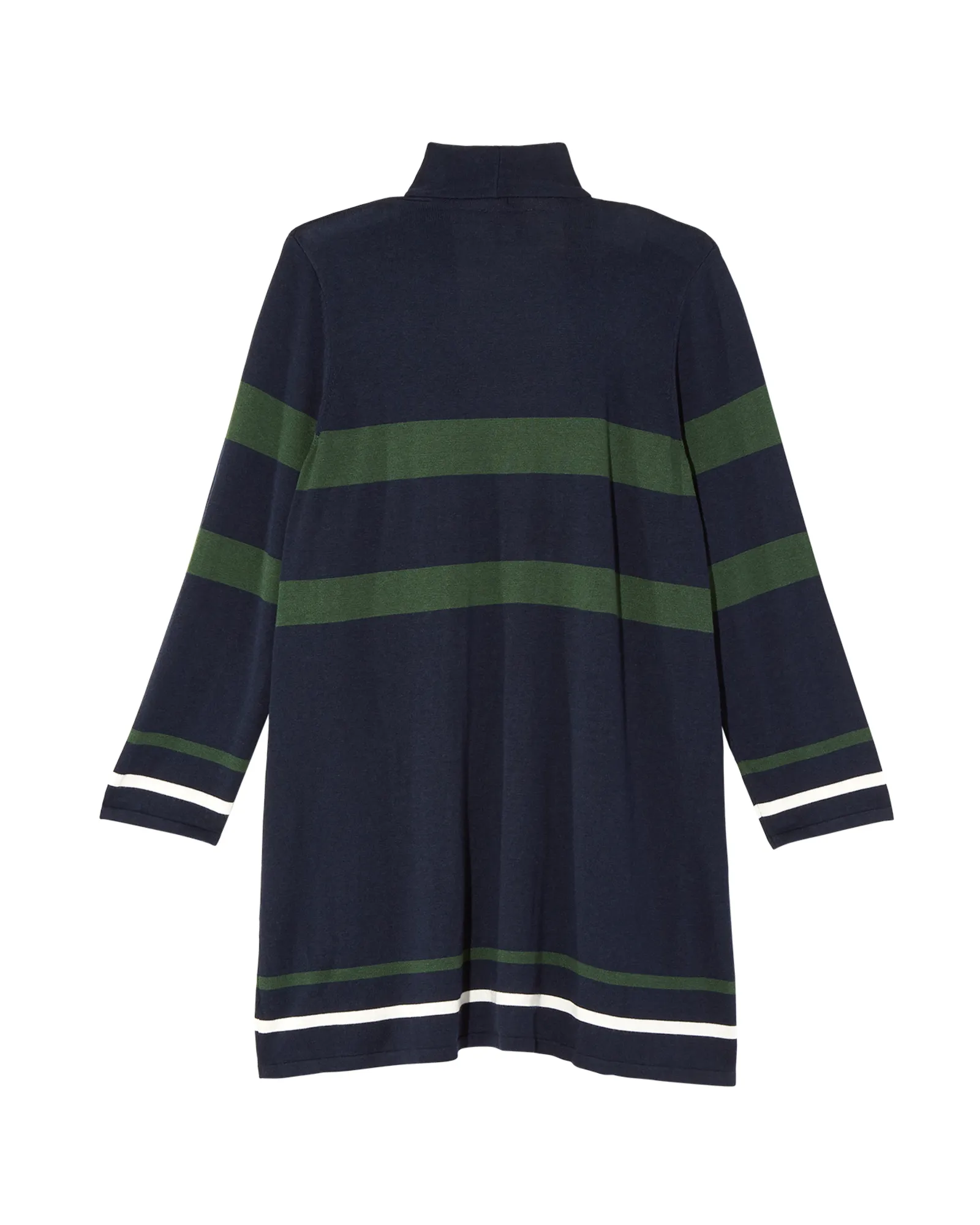 Candy Stripe Cardigan | Navy / Forest Green