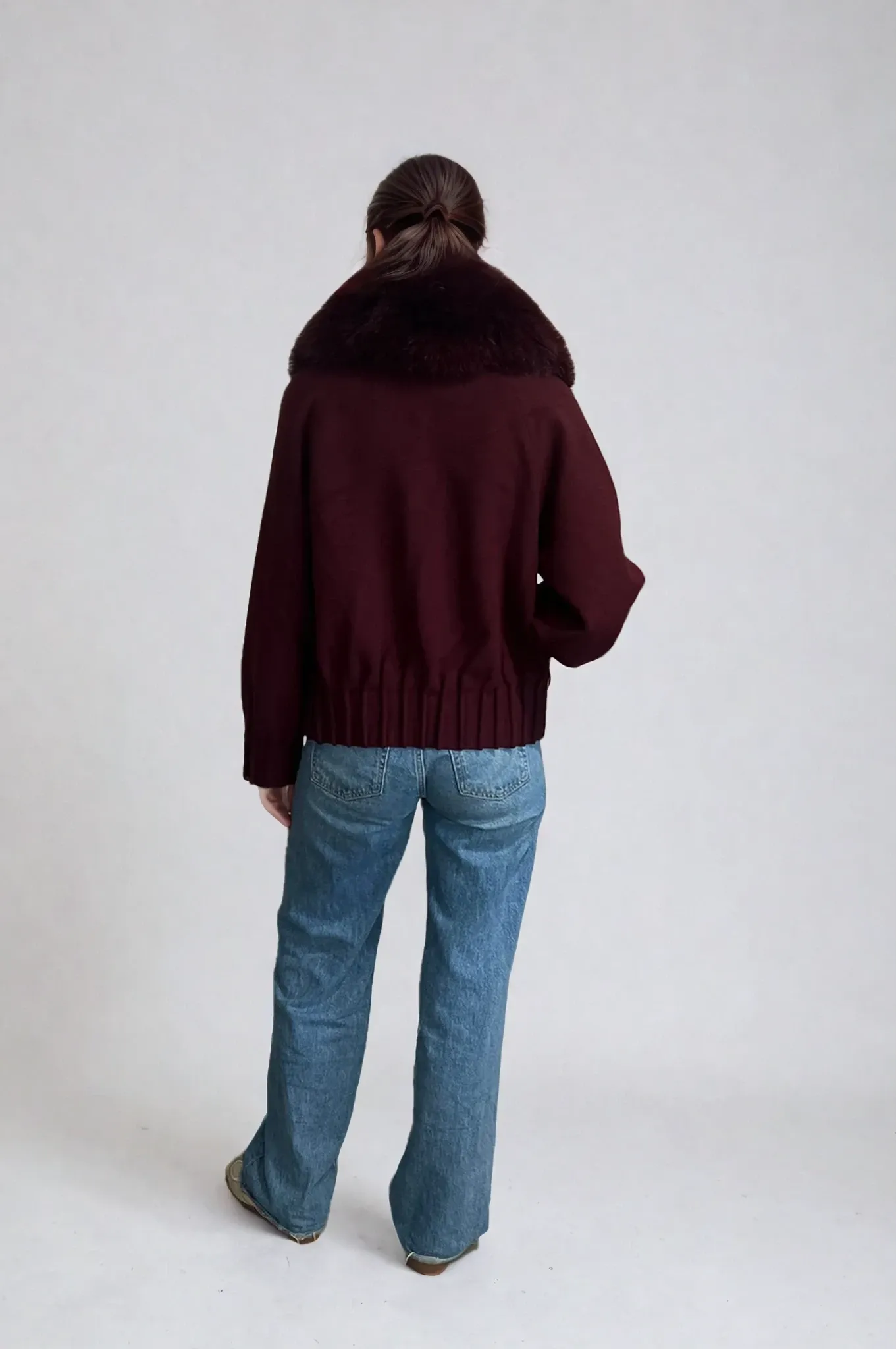 Celeste Cashmere Coat Merlot