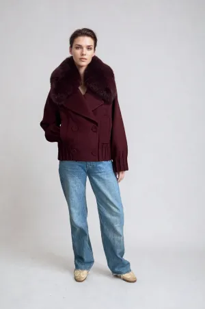 Celeste Cashmere Coat Merlot