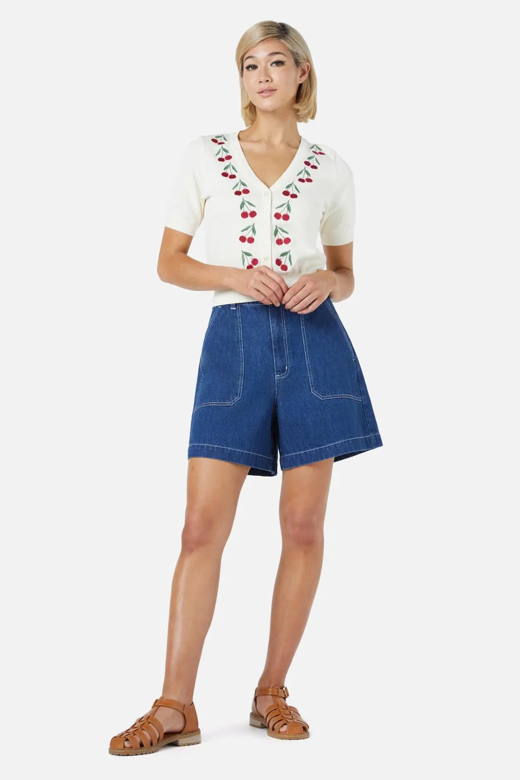 Cherry Embroidered Cardigan