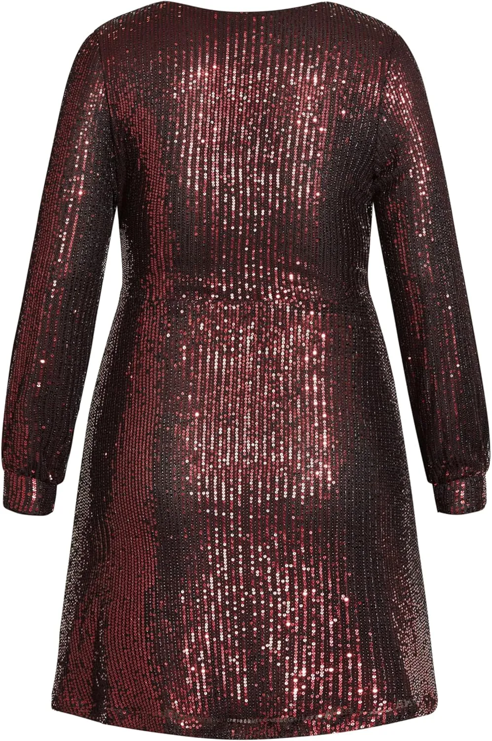 City Chic Women's Plus Size Party Glow Wrap Dress