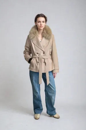 Claire Cashmere Coat Beige