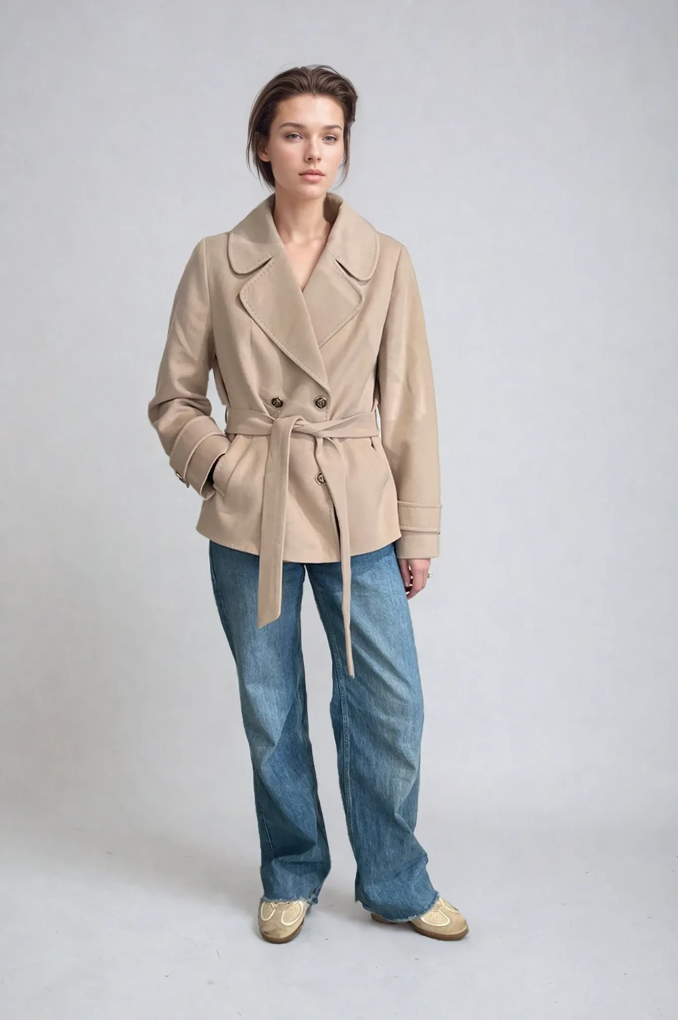 Claire Cashmere Coat Beige