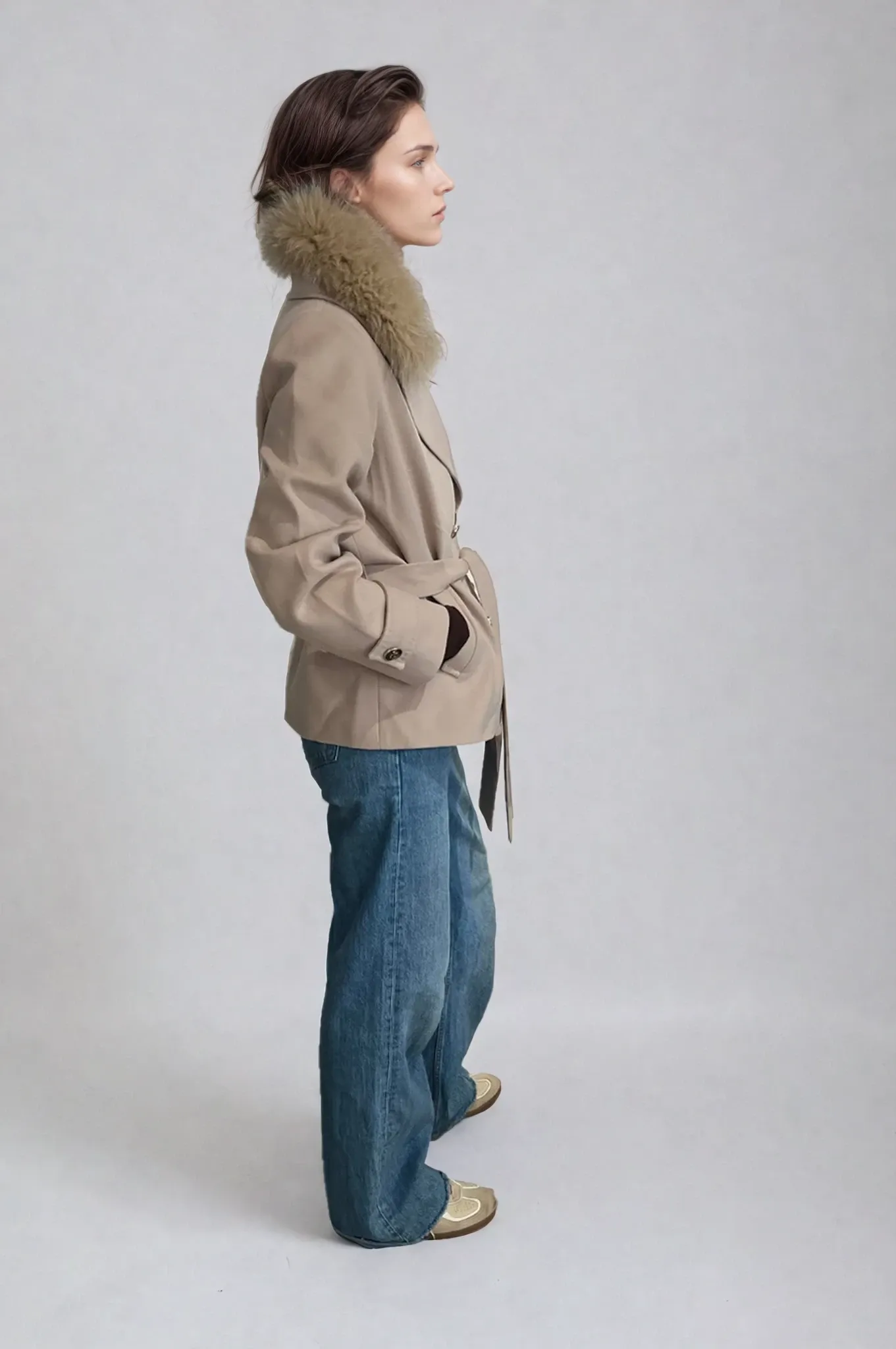 Claire Cashmere Coat Beige