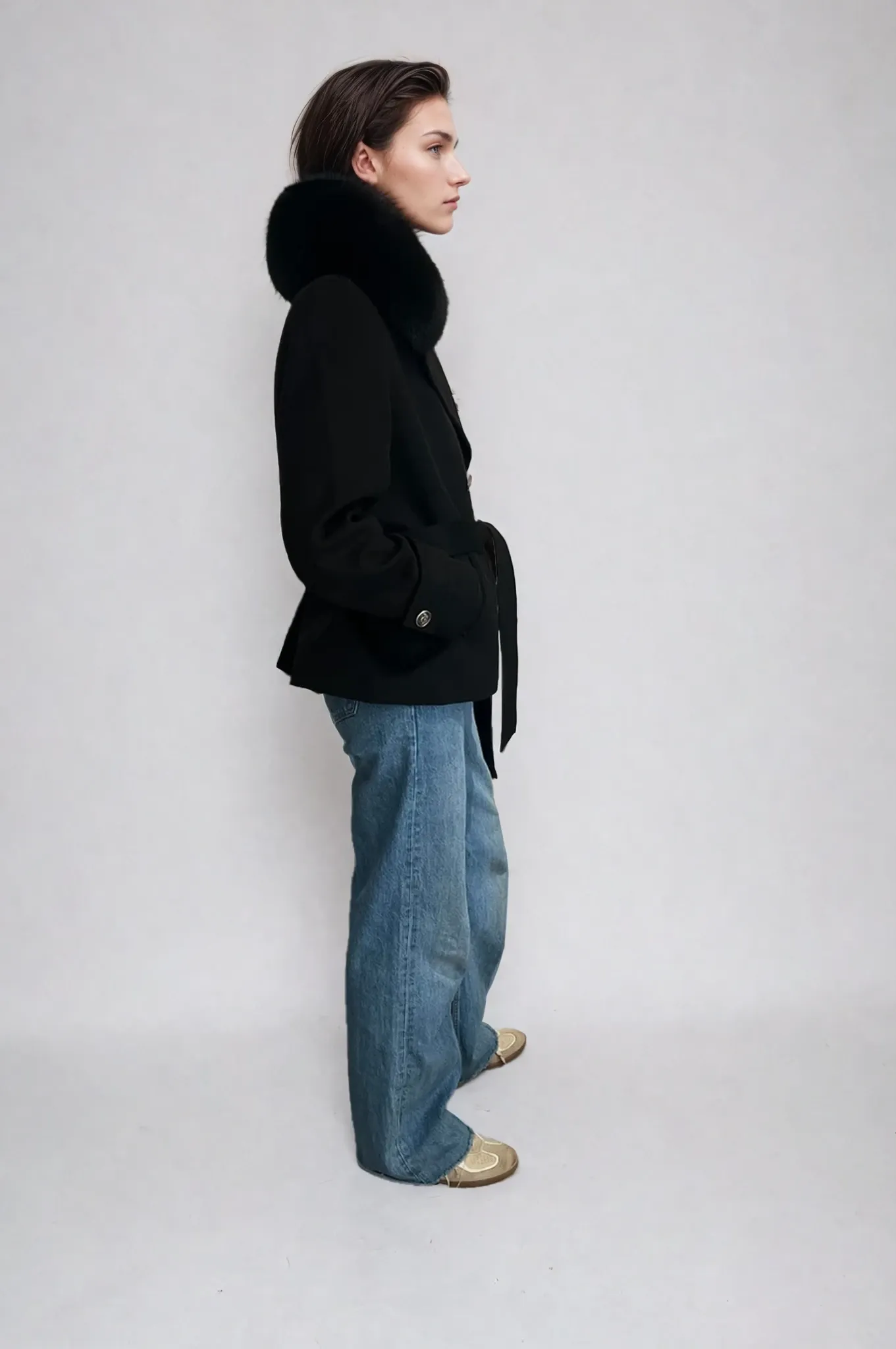 Claire Cashmere Coat Black