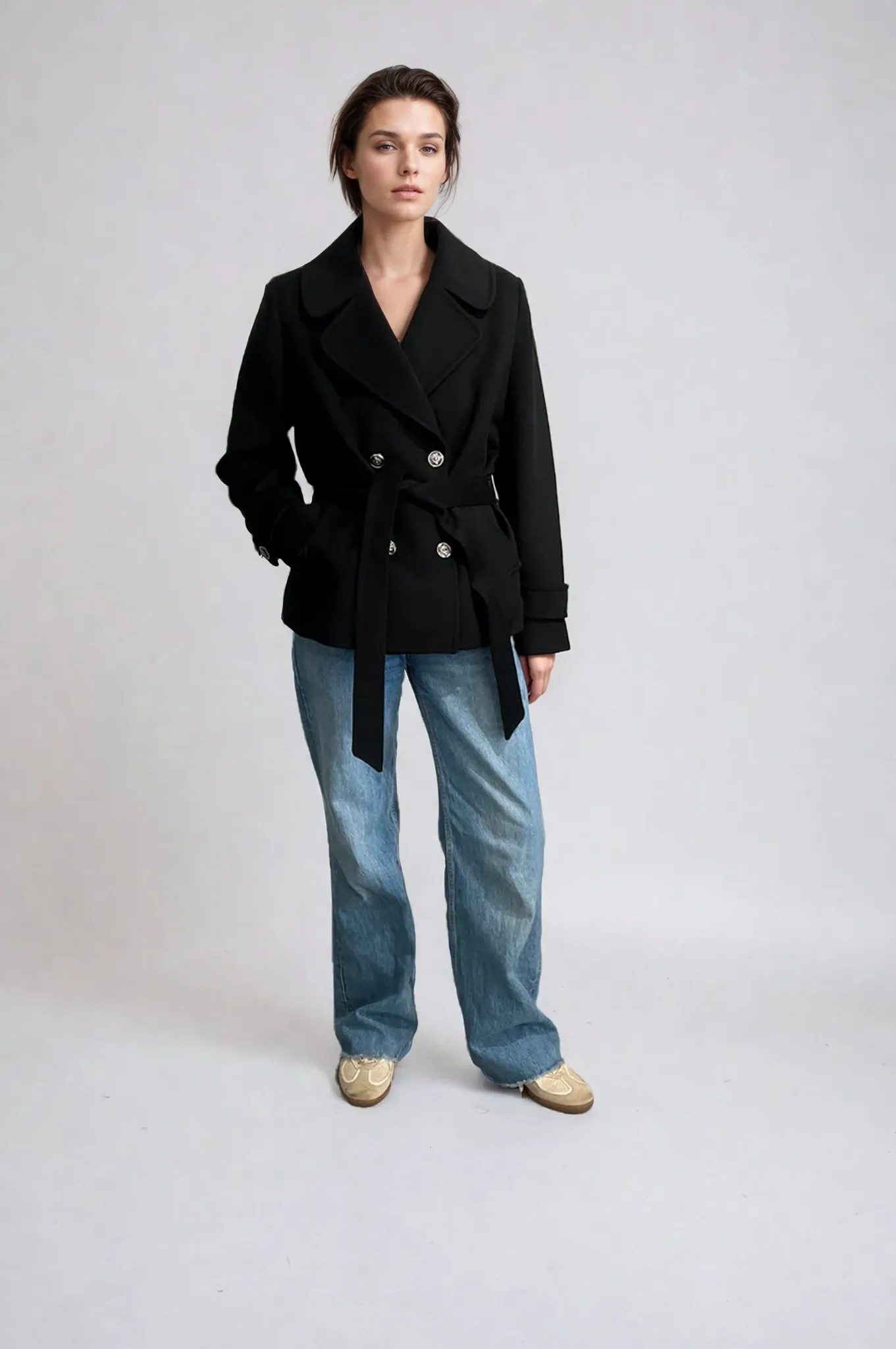 Claire Cashmere Coat Black