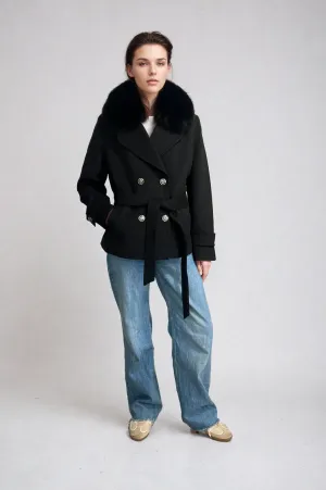 Claire Cashmere Coat Black