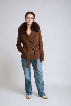Claire Cashmere Coat Tobacco