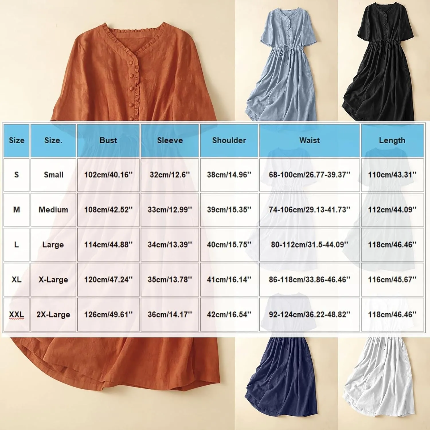 Cotton Linen Dresses for Women Summer Embroidered Sleeve A Line Comfy Cotton Maxi Dress Trendy Summer Vacation Clothes