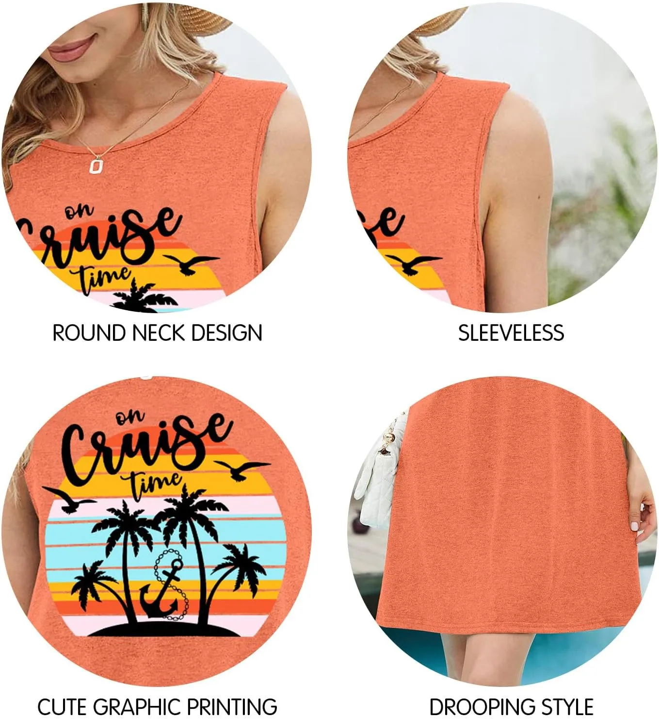Cruise Tank Mini Dress for Women Tops Summer Graphic Sleeveless Dresses Vacation Beach Party Shirts