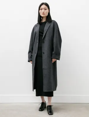 Doubl Cocoon Coat Charcoal Mlange