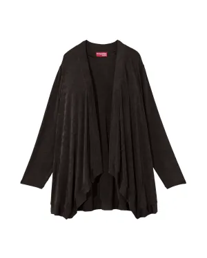 Elsie Long Sleeve Slinky Cardigan | Black