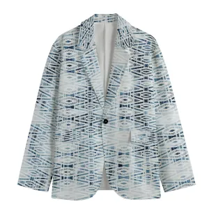 Ethereal Pattern Men's Casual Flat Lapel Collar Blazer