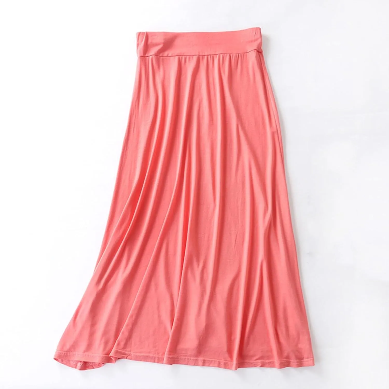 Fall 2024 Tulle Long Skirts for Women Fashion Soft Irregular Hem High Waist Skirt Pleated Solid Color Mesh Midi Dress