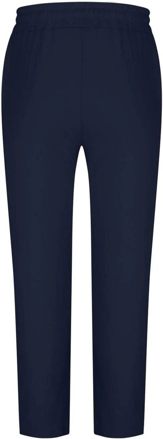 Finelylove Mens Linen Pants Summer Casual Relaxed Fit Lightweight Beach Pants Elastic Waist Straight Yoga Travel Trousers