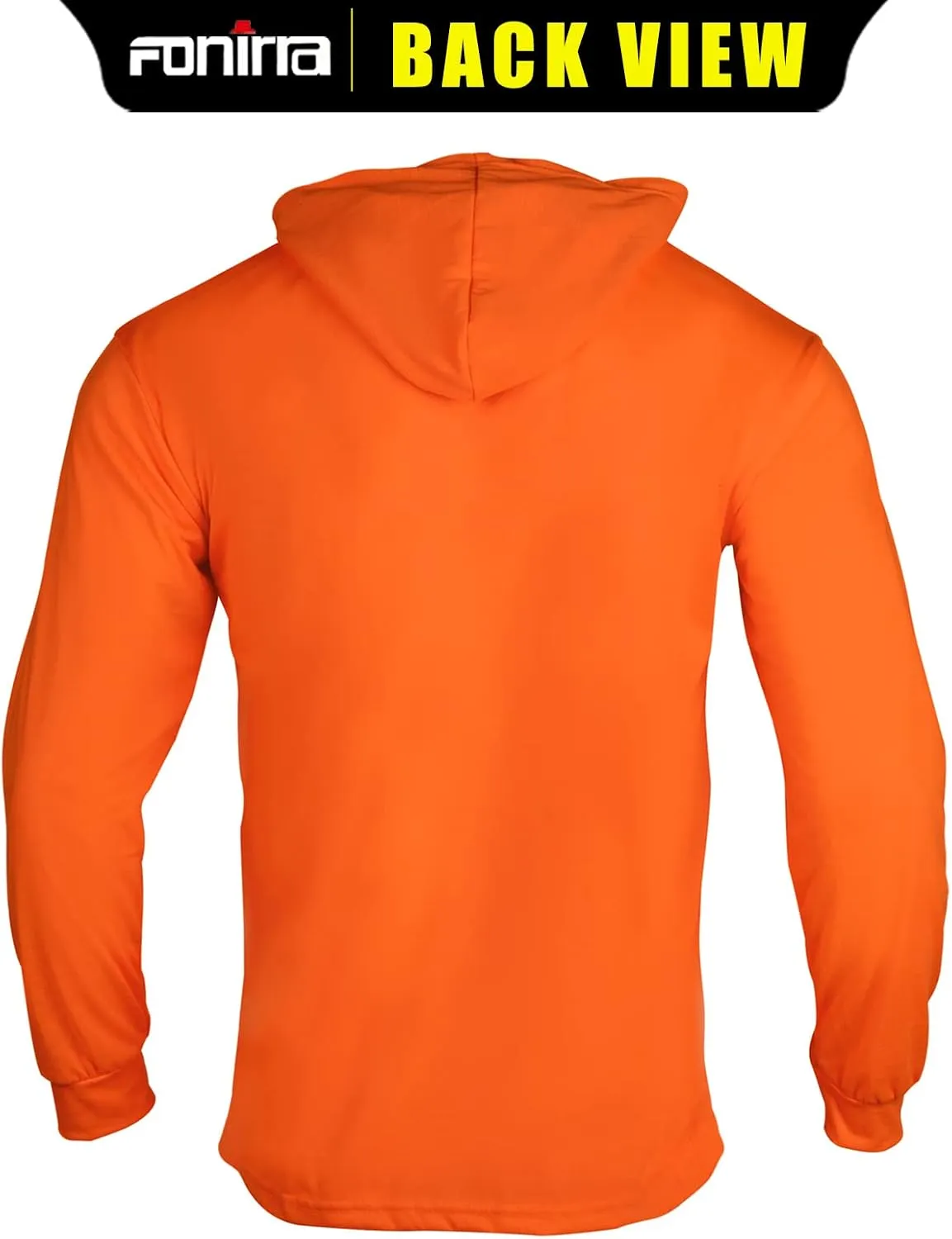 FONIRRA Safety High Visibility Long Sleeve T Shirt for Men 3 Pack Construction Work Shirts with Hood