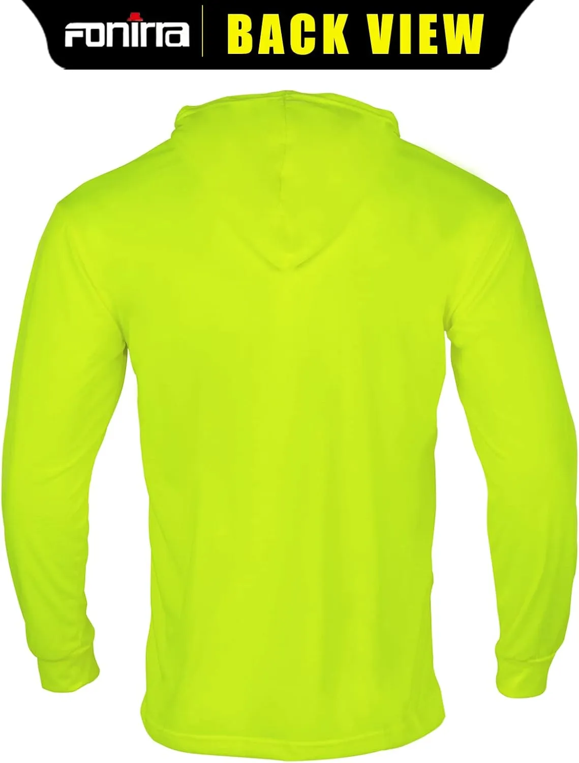 FONIRRA Safety High Visibility Long Sleeve T Shirt for Men 3 Pack Construction Work Shirts with Hood