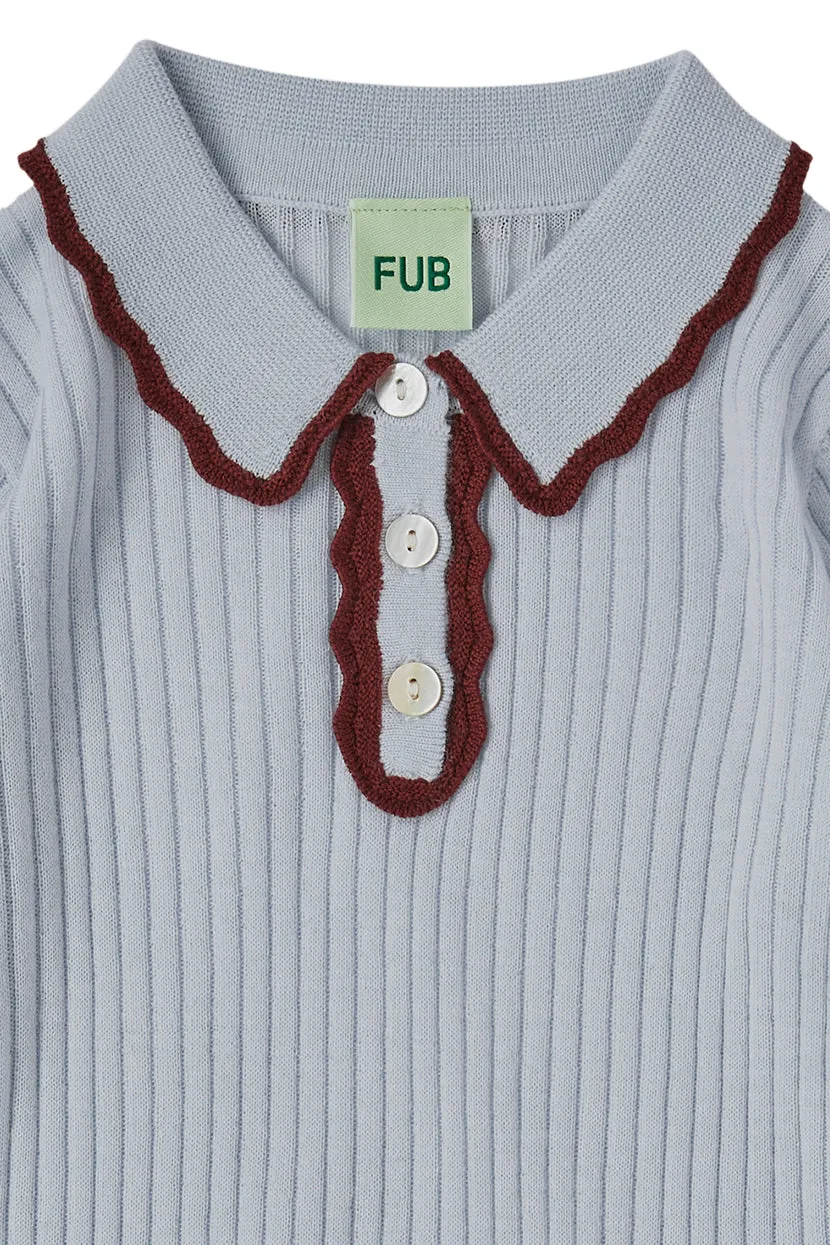 Fub Merino Rib Polo - Ice