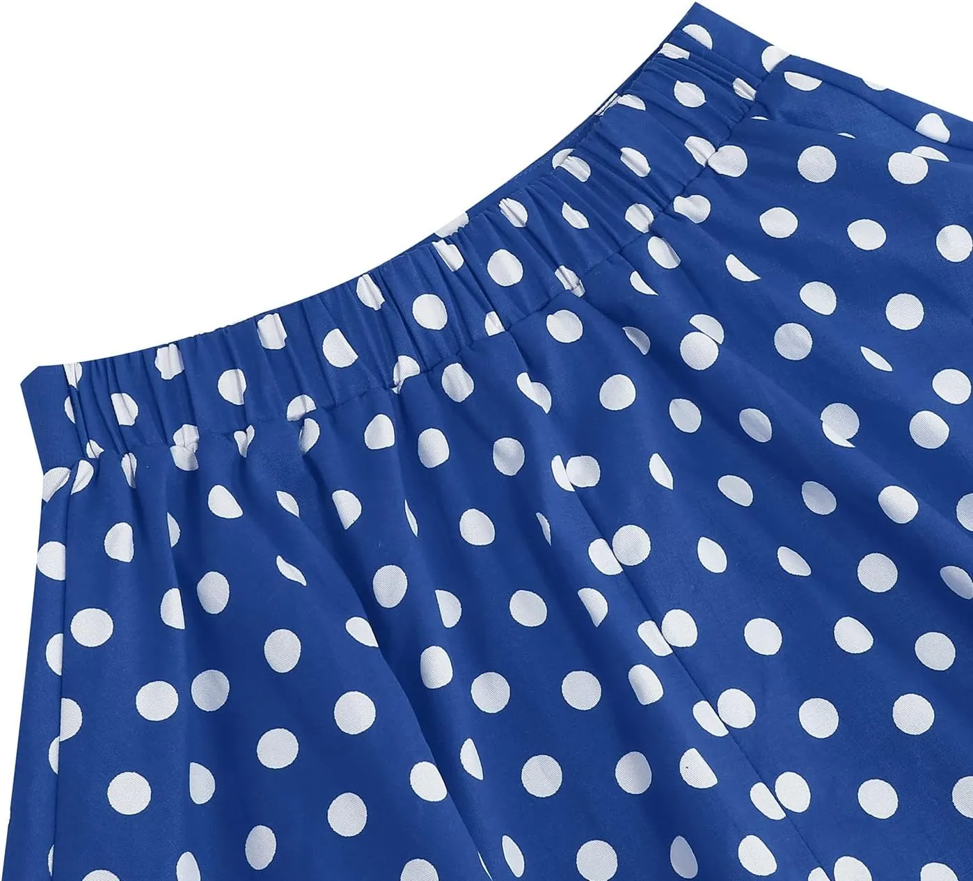 Girls Vintage Polka Dot Skirt 50s Flare A-Line Pleated 50's Full Circle Skirt 1950s Smock Waist Rockabilly Swing Party Skirts