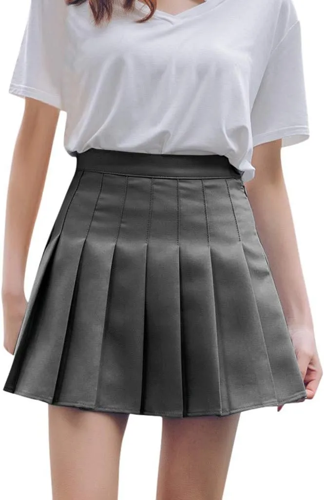 High Waisted Mini Skirts for Women Anti-Slip Lining A-Line Casual Skirts with Elastic Waist and Flowy Chiffon Fabric