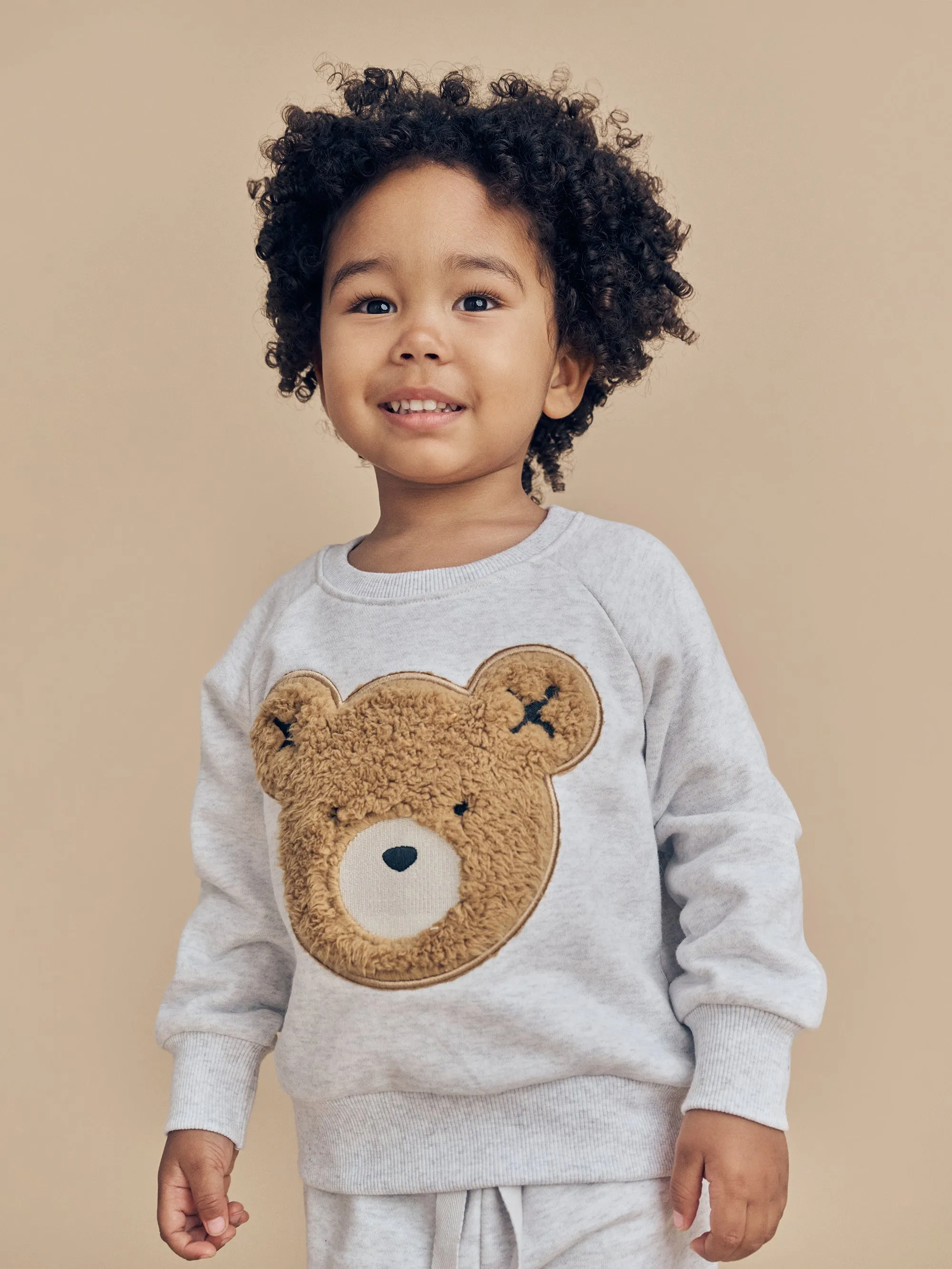 Huxbaby Fur Hux Sweatshirt - Light Grey Marle