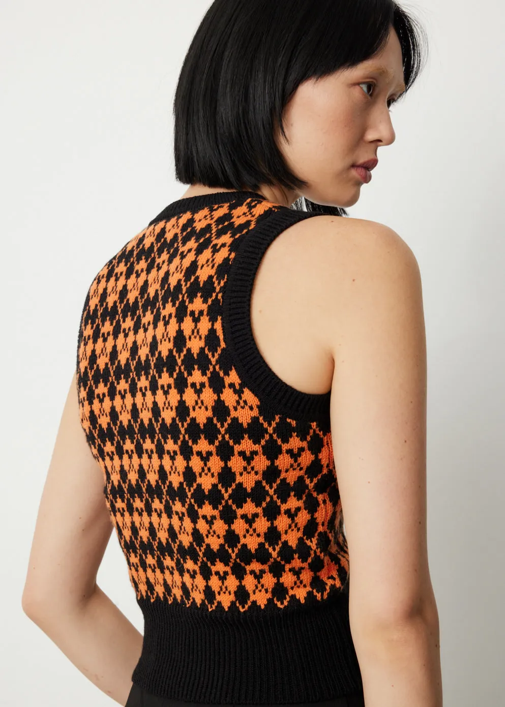 Jacquard V-Neck Vest