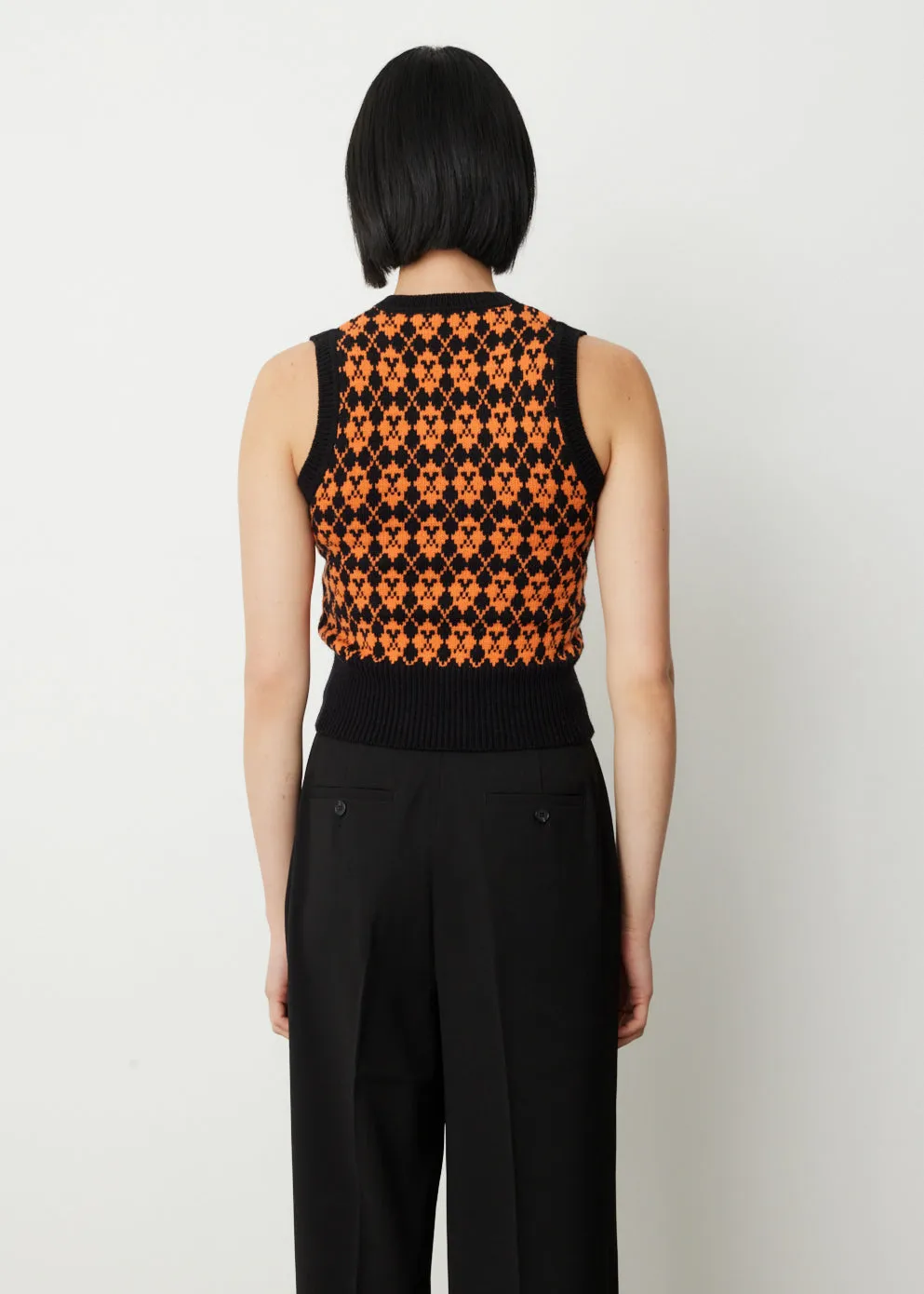 Jacquard V-Neck Vest