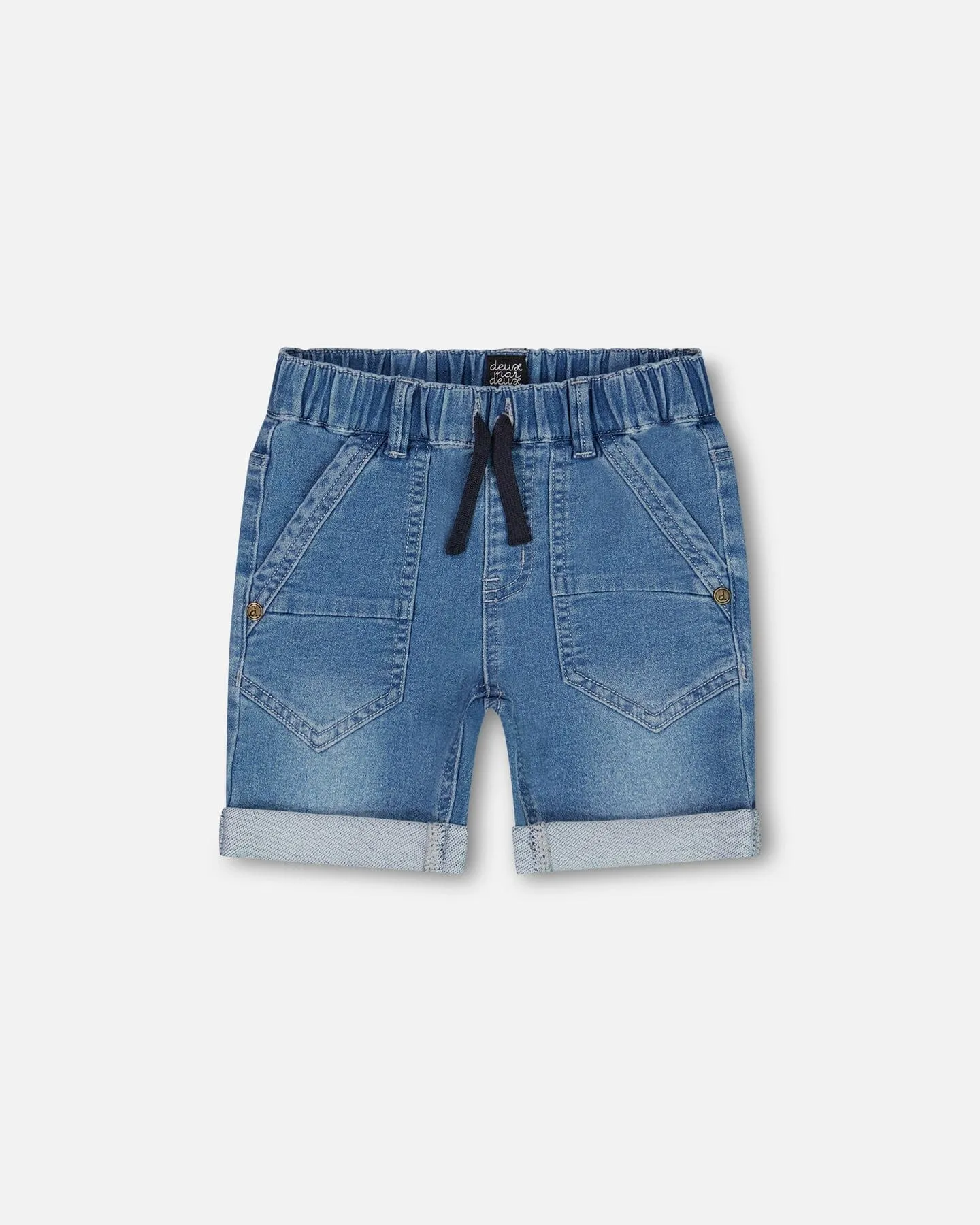 Light Blue Stretch Denim Short