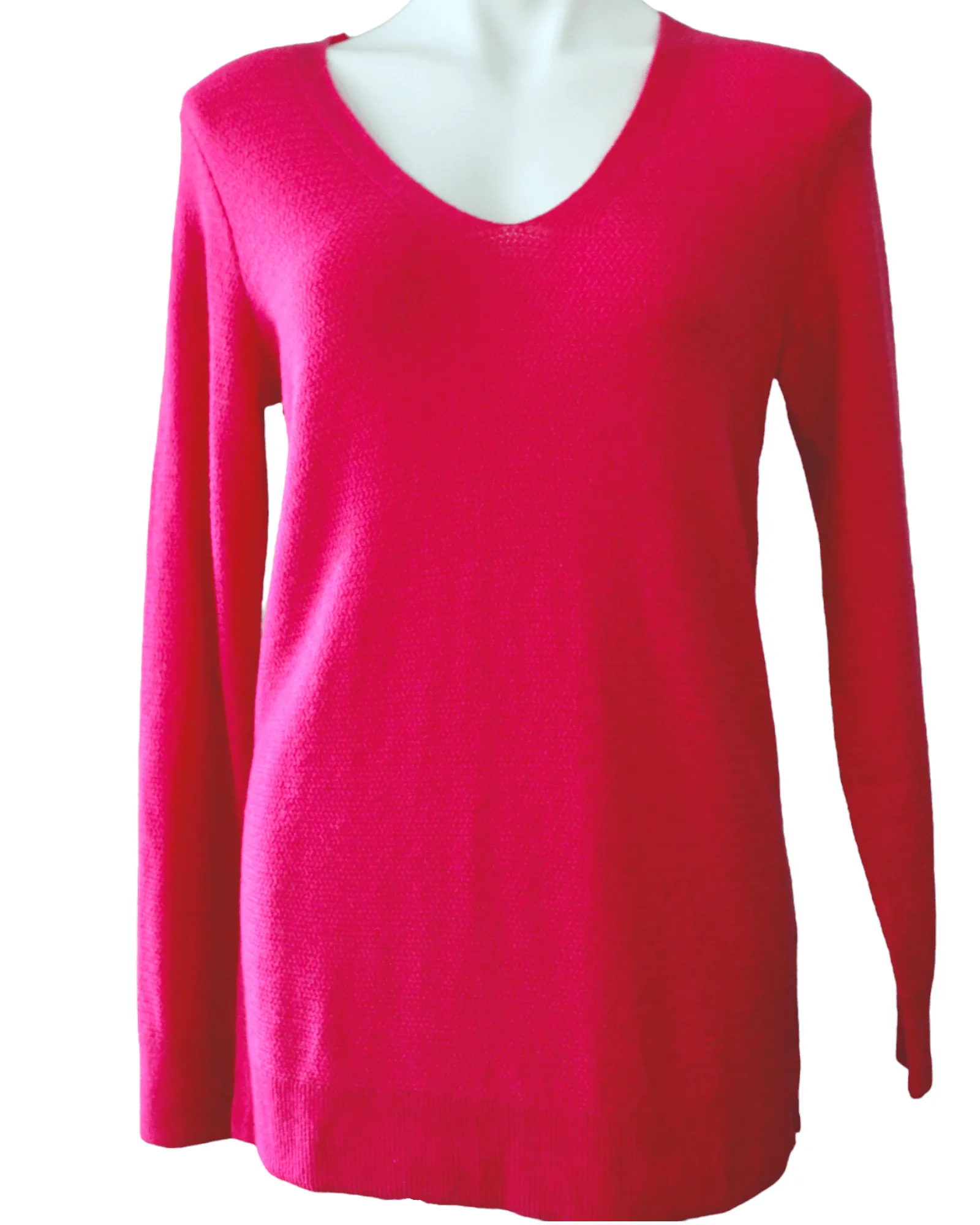 Light Summer Claret V-neck Sweater
