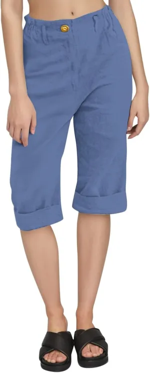 Linen Palazzo Pants for Women Relaxed Fit Straight Leg Trousers Summer Beach Travel Vacation 2025 Ladies Capris Pants