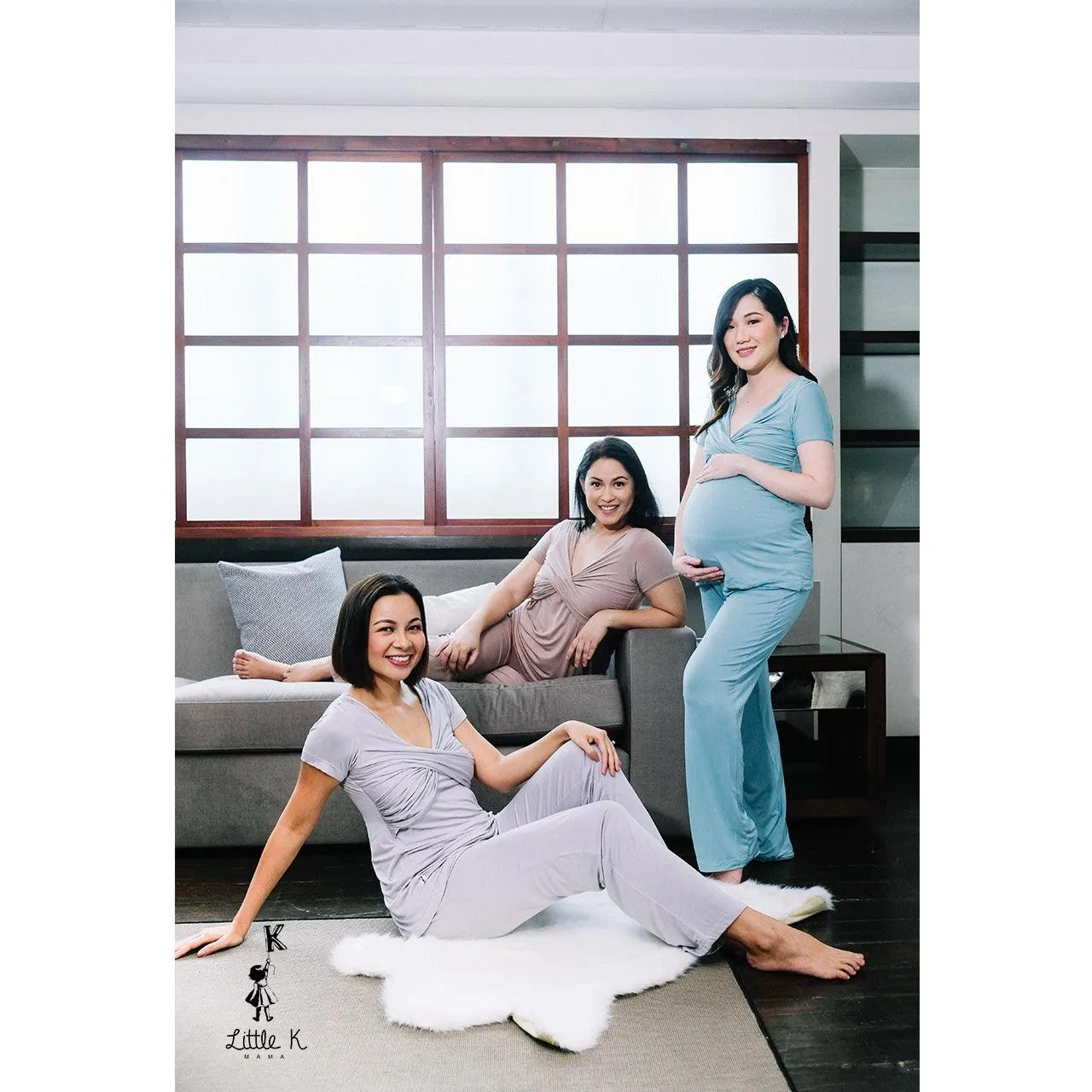 Little K Bamboo Mama PJ Navy Blue