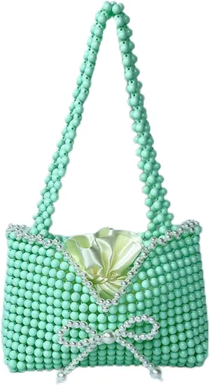 Luxury Pearl Purses Shoulder Bag for Women Pearl Bag Handmade Bags Women's Crossbody Beaded Clutch Evening Bag Wedding Party Bridal Party Gifts 38