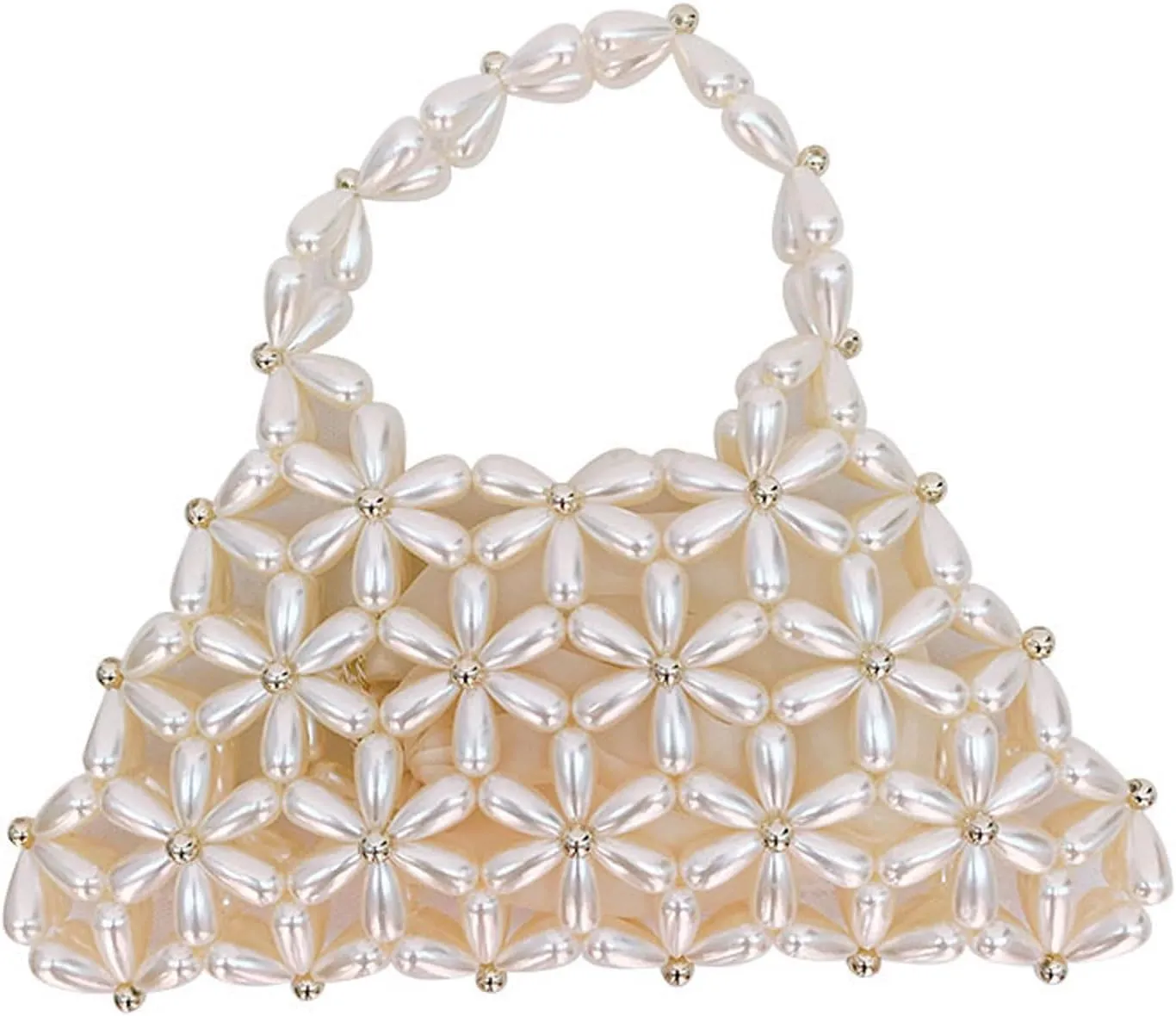 Luxury Pearl Purses Shoulder Bag for Women Pearl Bag Handmade Bags Women's Crossbody Beaded Clutch Evening Bag Wedding Party Bridal Party Gifts 48