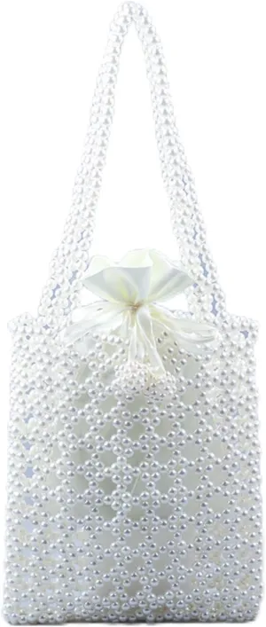 Luxury Pearl Purses Shoulder Bag for Women Pearl Bag Handmade Bags Women's Crossbody Beaded Clutch Evening Bag Wedding Party Bridal Party Gifts 73