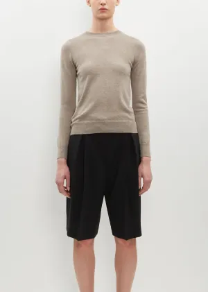 Maya Merino Wool Top — Biscuit