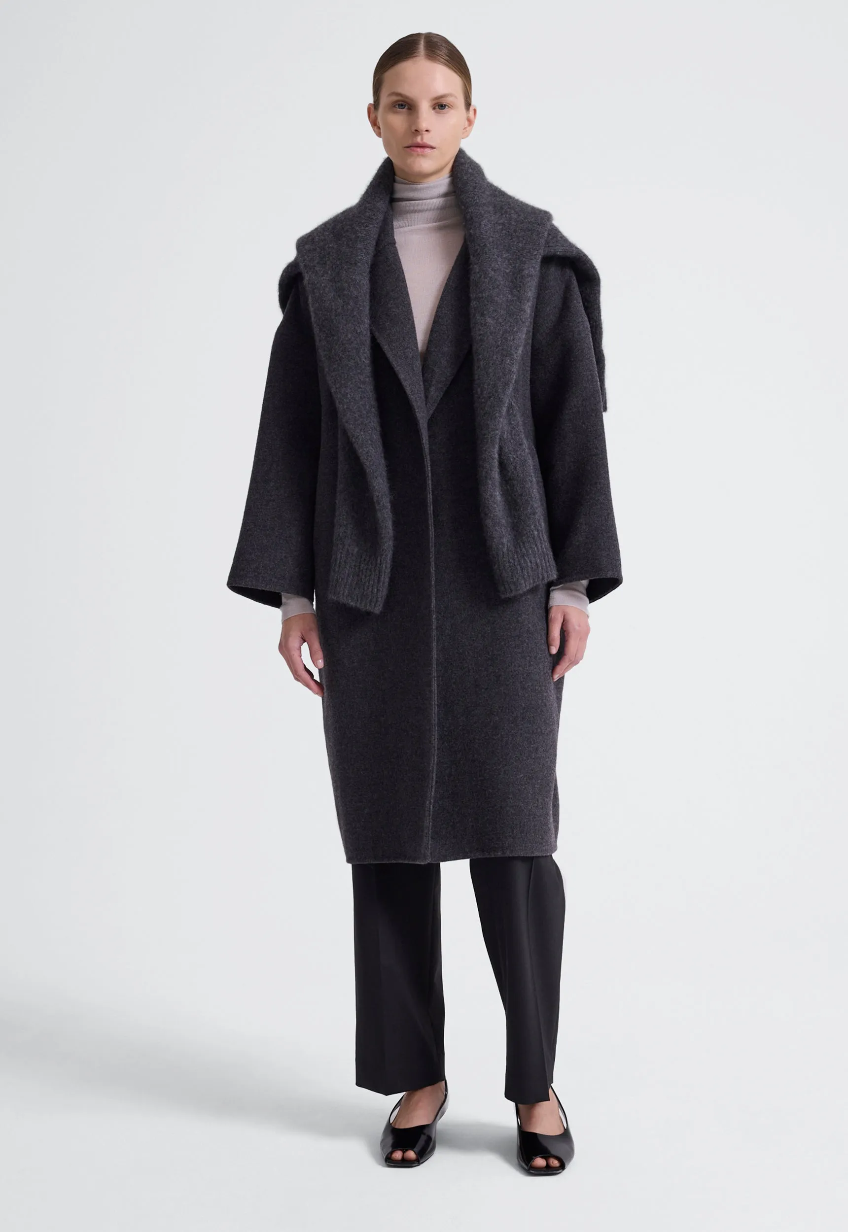 Mega Wool Coat - Char
