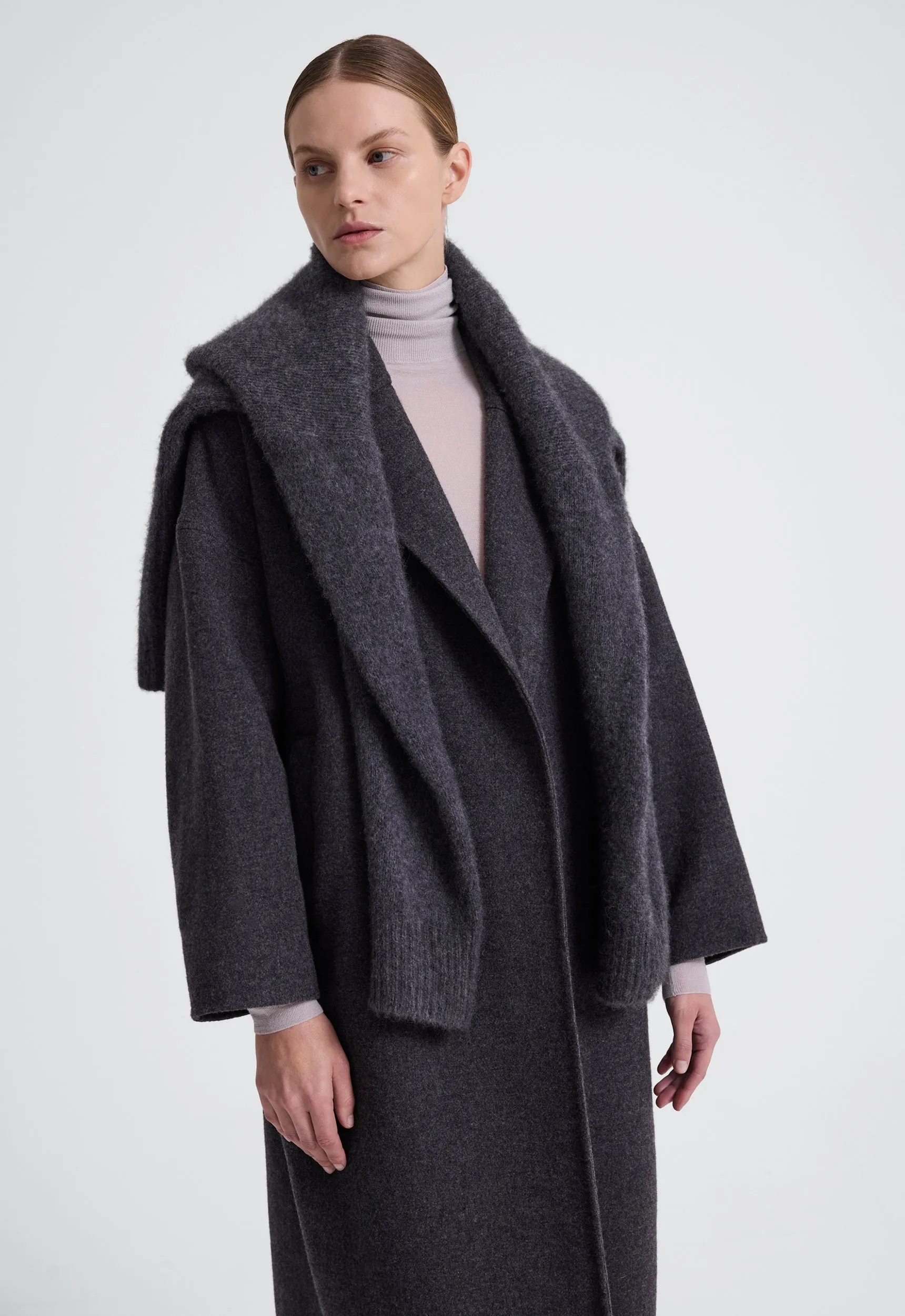 Mega Wool Coat - Char