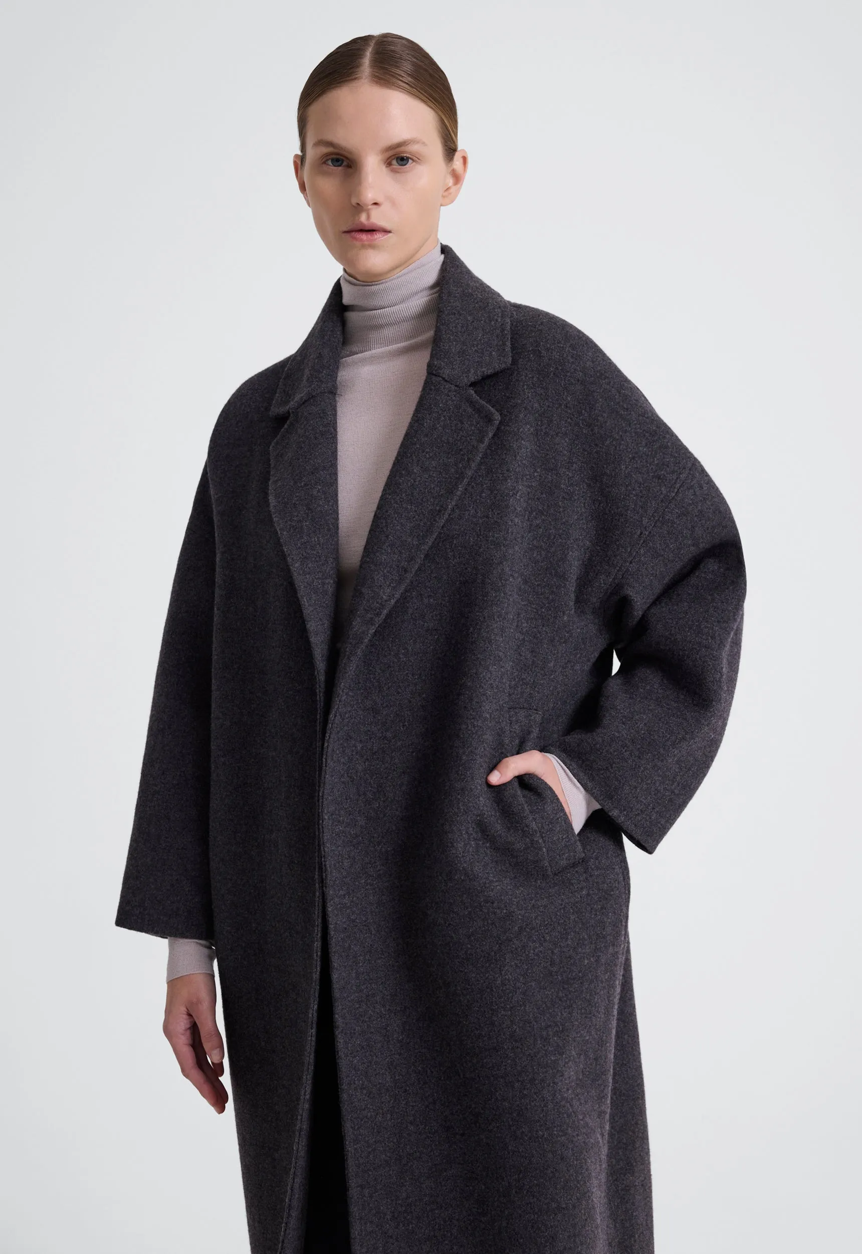 Mega Wool Coat - Char