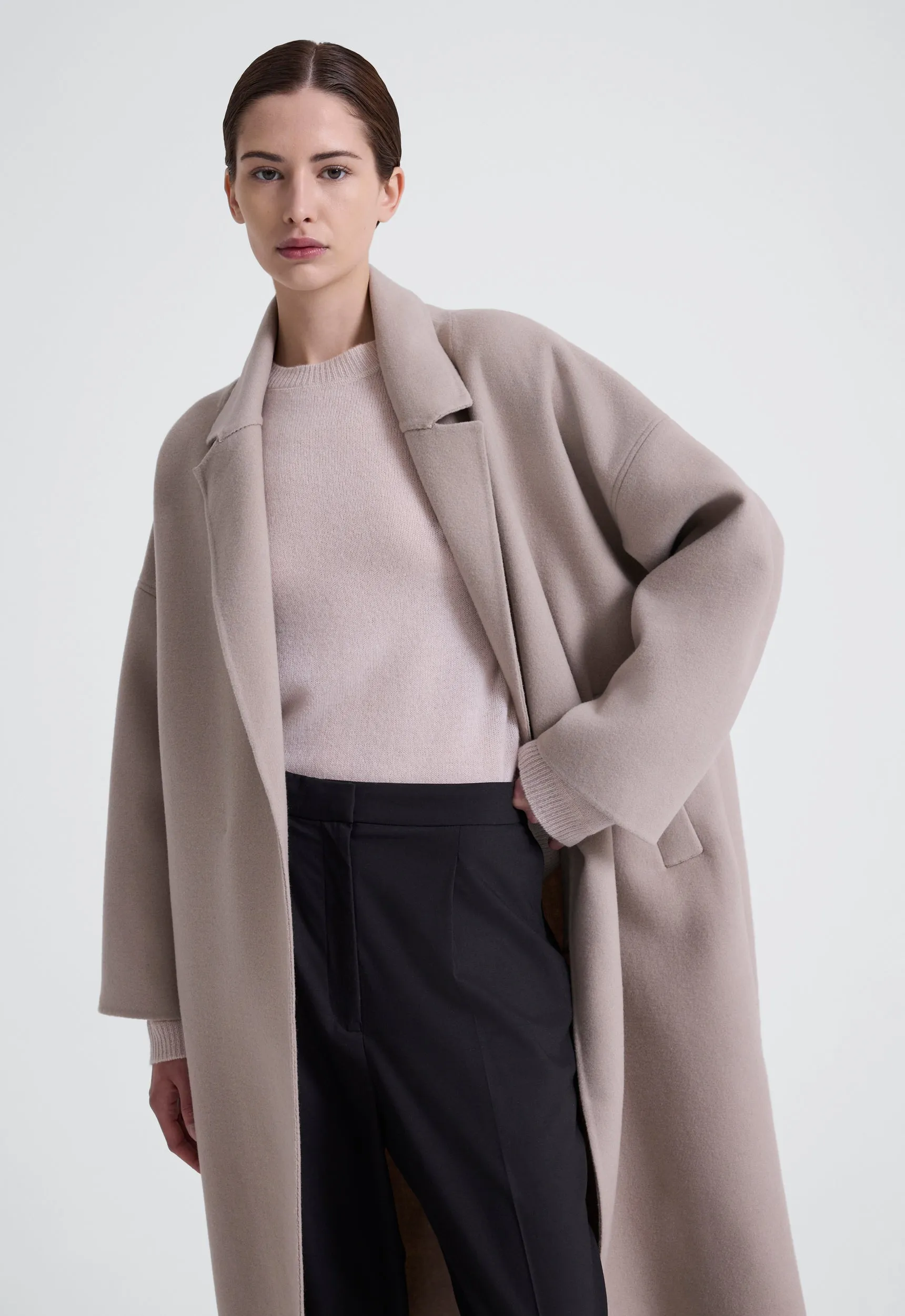 Mega Wool Coat - Dark Pearl