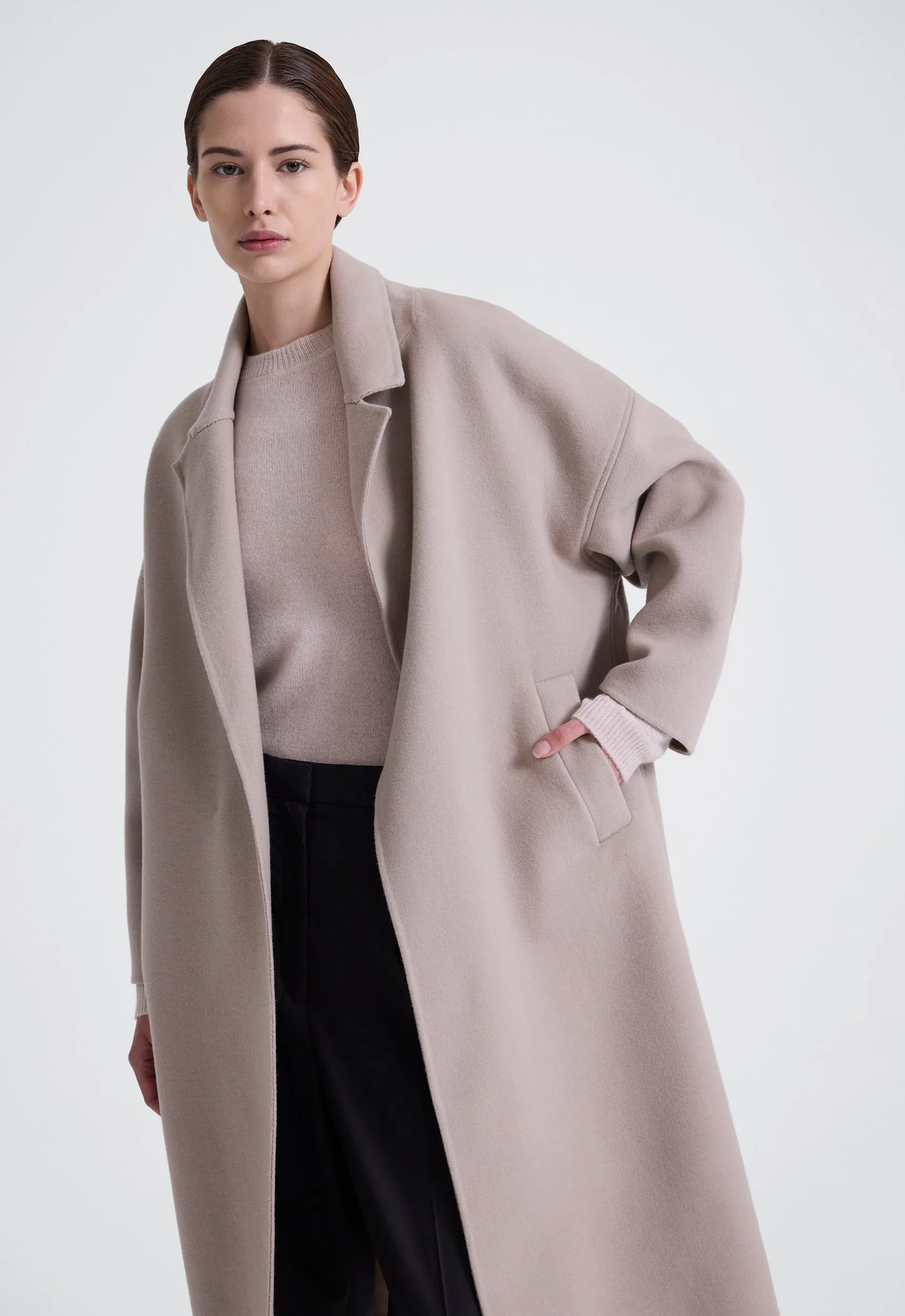 Mega Wool Coat - Dark Pearl