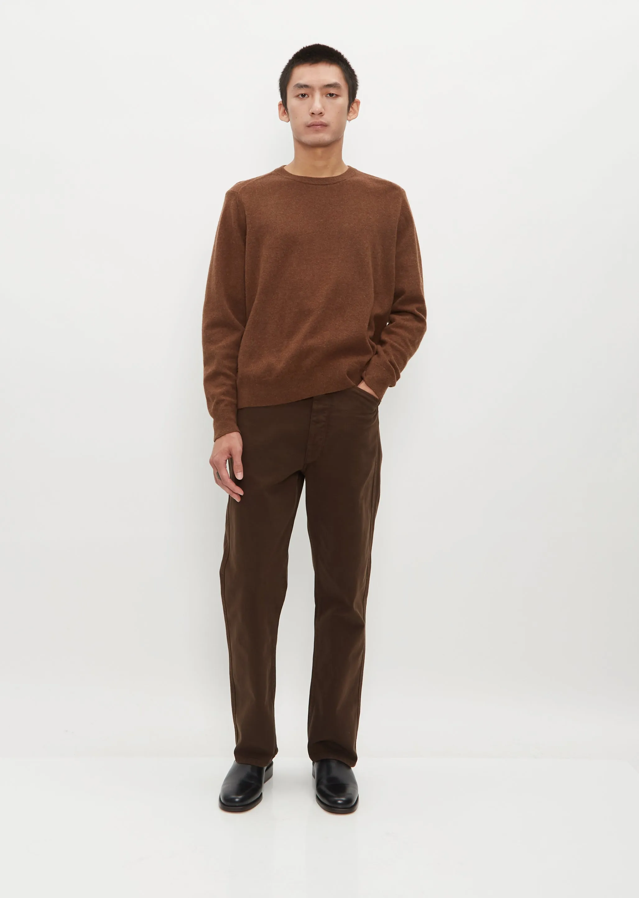 Men's Crew Neck Jumper — Golden Brown